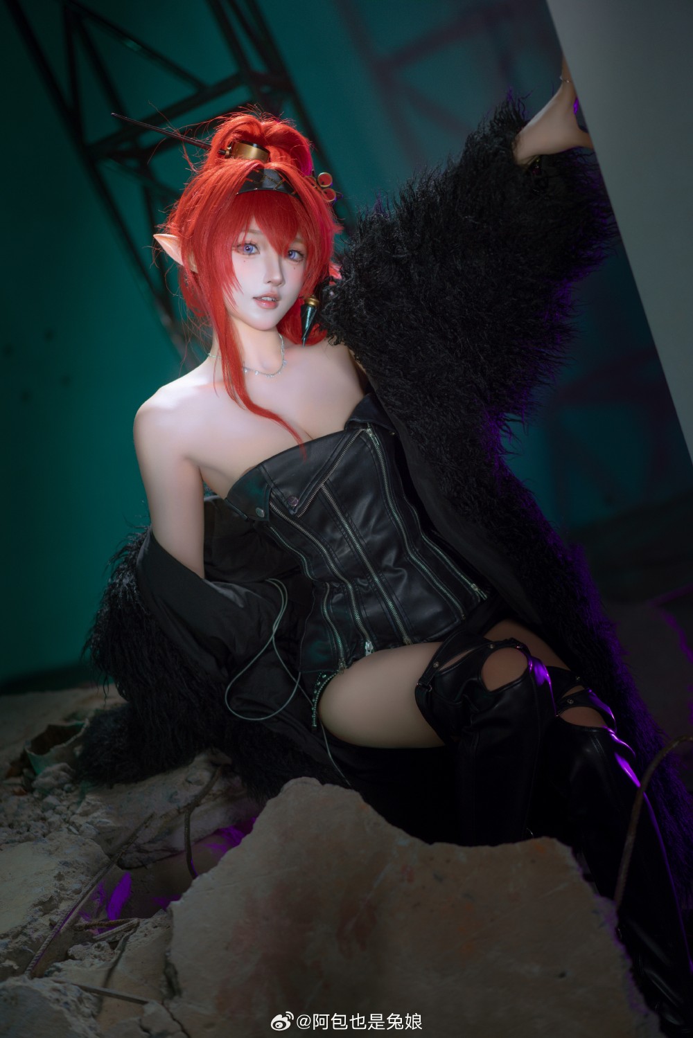 COSPLAY 有着成熟和魅惑感的少女！ 鸣潮 吟霖@阿包也是兔娘