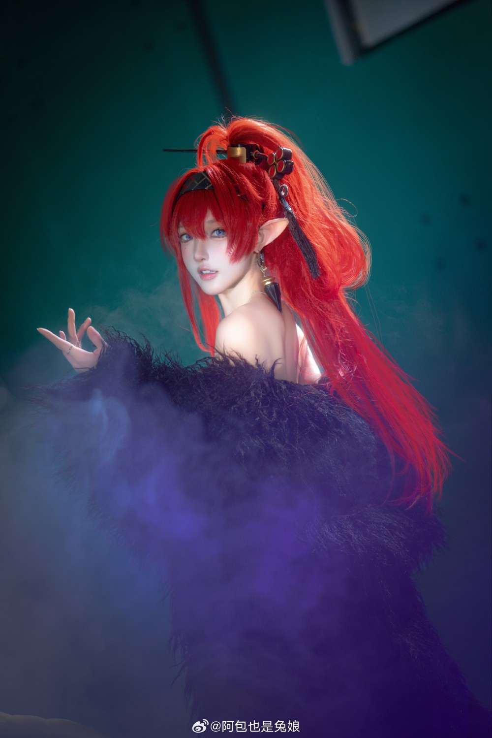 COSPLAY 有着成熟和魅惑感的少女！ 鸣潮 吟霖@阿包也是兔娘