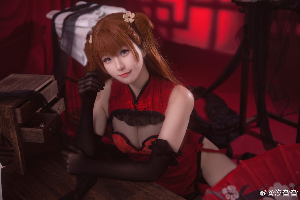 COSPLAY 新世纪福音战士 明日香  旗袍cos@汐旮旮